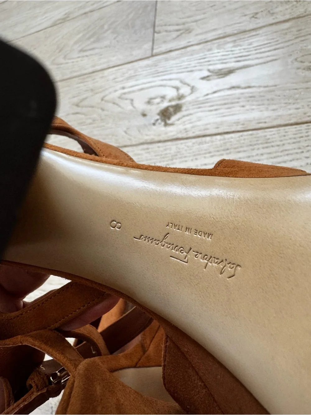 Salvatore Ferragamo lambskin sandals brand new